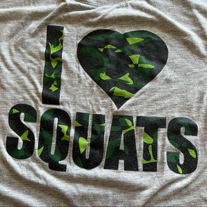 I LOVE SQUATS CROP TOP TANK